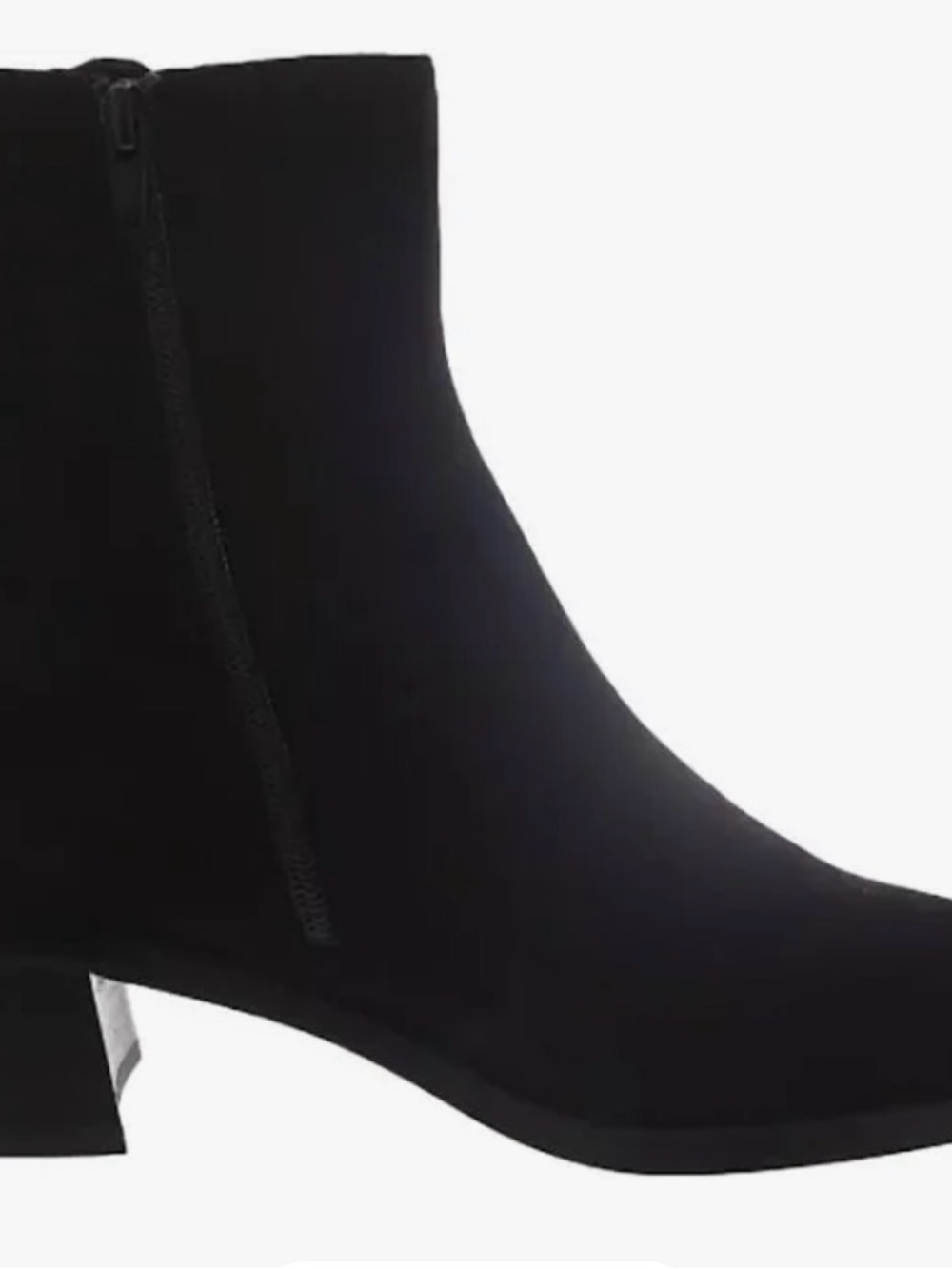 Style & Co. Black Suede Ankle Bootie with Side Zip